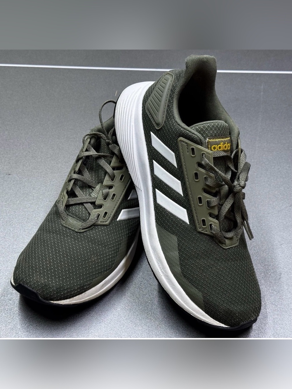 adidas Duramo 9 Running Shoes Green White Size 6